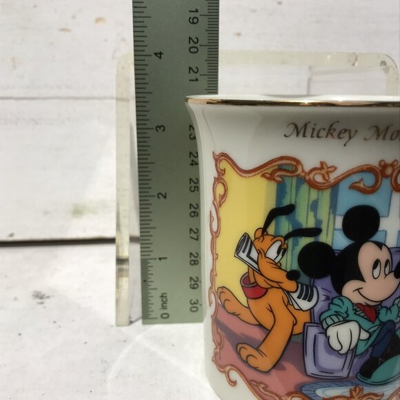 Disney Mickey Mouse Pluto Animated Coffee Mug Tea Cup Lenox Porcelain Vtg 90s - Picture 9 of 10